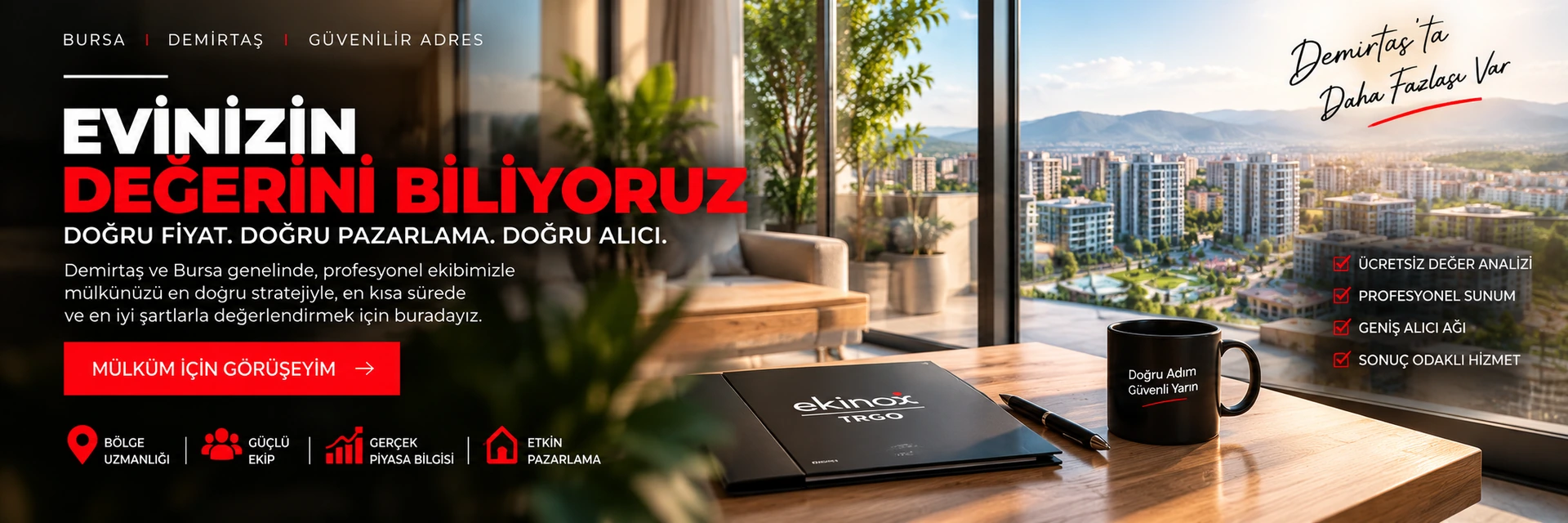 Evinizin değerini biliyoruz. Doğru fiyat, doğru pazarlama, doğru alıcı.